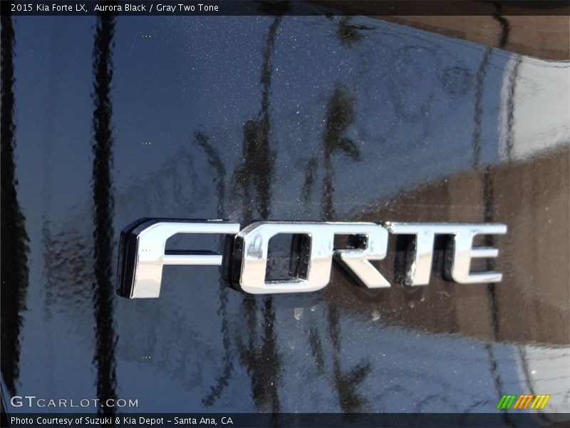 Aurora Black / Gray Two Tone 2015 Kia Forte LX