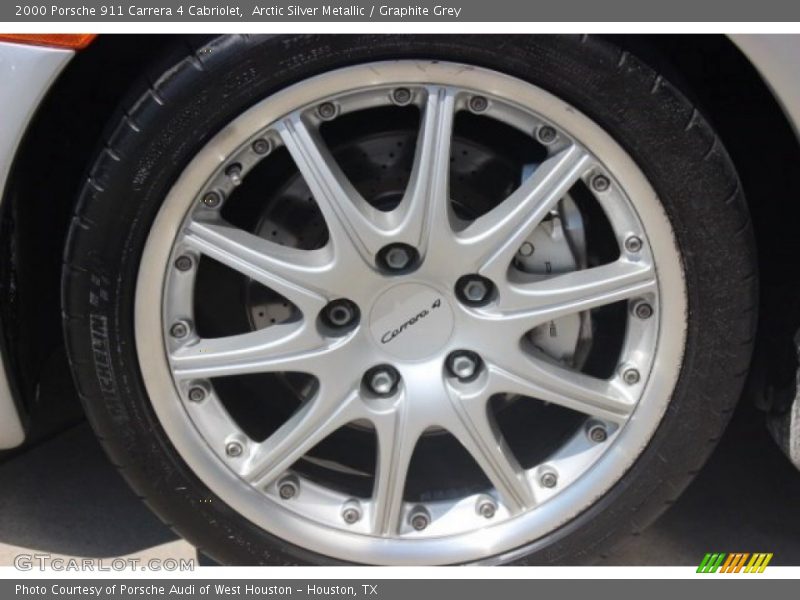 Arctic Silver Metallic / Graphite Grey 2000 Porsche 911 Carrera 4 Cabriolet
