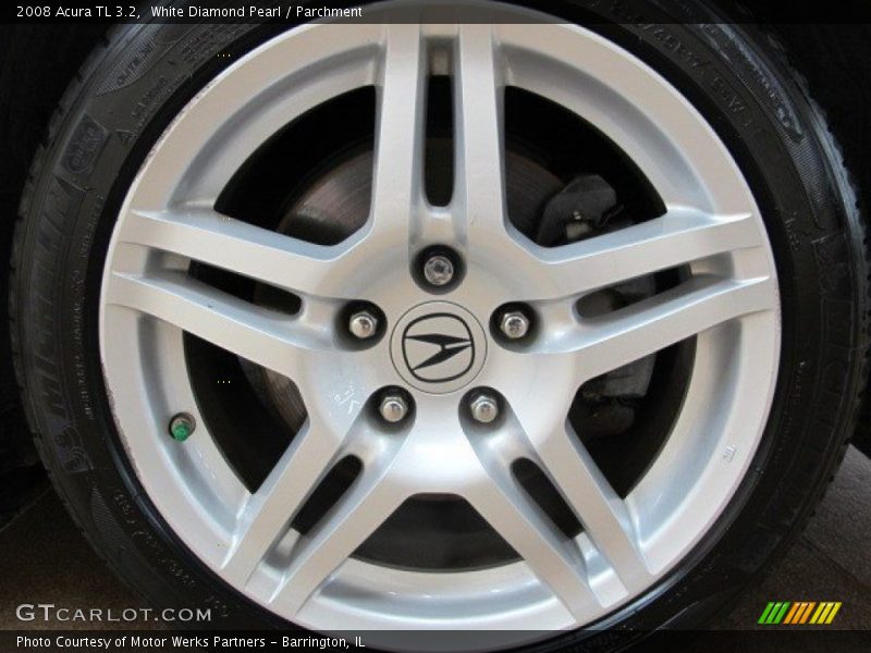White Diamond Pearl / Parchment 2008 Acura TL 3.2
