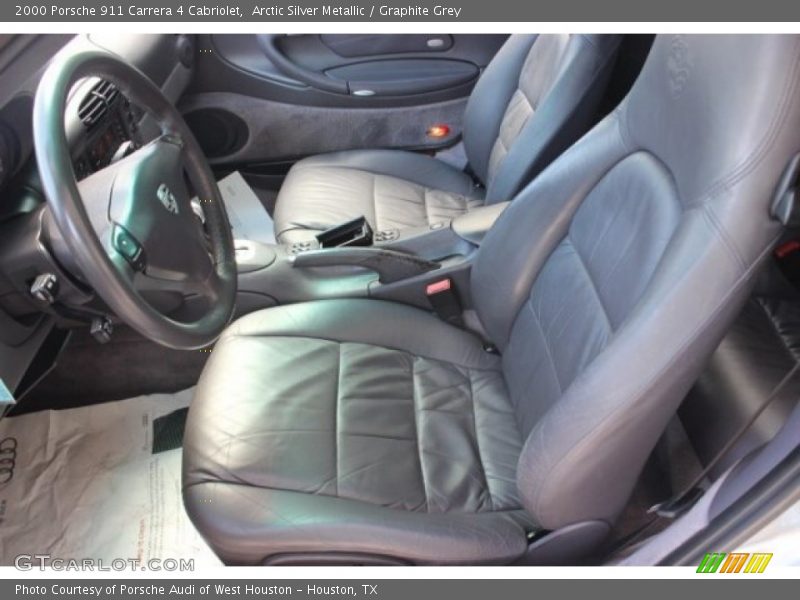 Arctic Silver Metallic / Graphite Grey 2000 Porsche 911 Carrera 4 Cabriolet