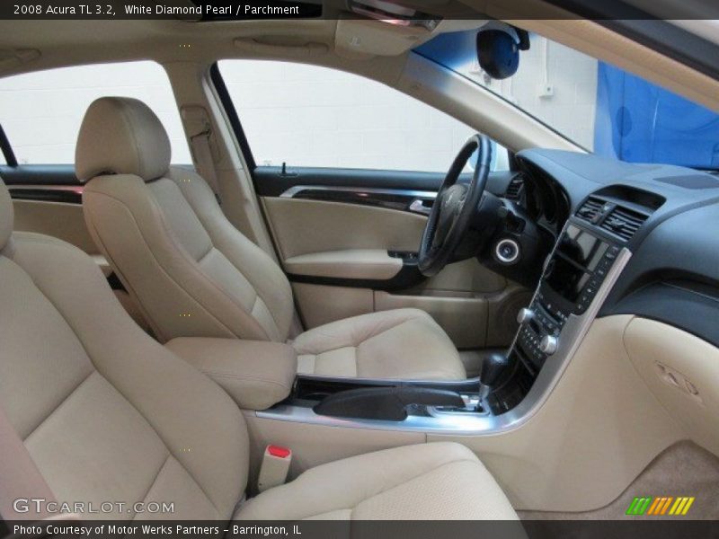 White Diamond Pearl / Parchment 2008 Acura TL 3.2