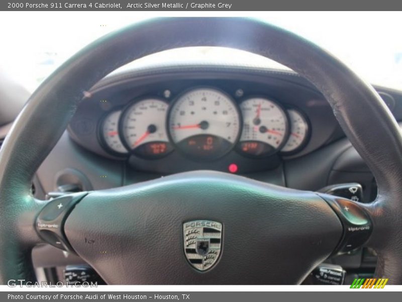 Arctic Silver Metallic / Graphite Grey 2000 Porsche 911 Carrera 4 Cabriolet