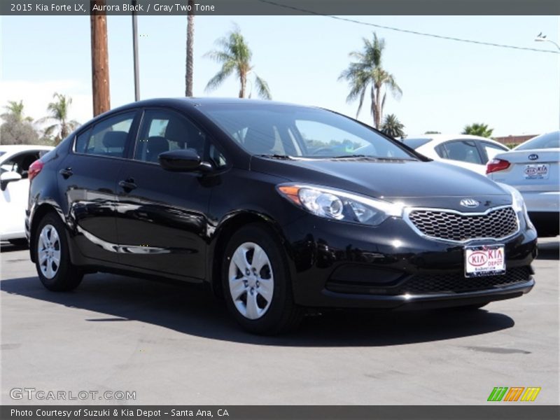Aurora Black / Gray Two Tone 2015 Kia Forte LX
