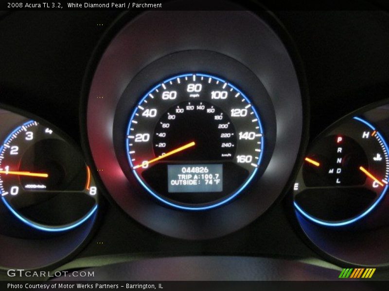 White Diamond Pearl / Parchment 2008 Acura TL 3.2