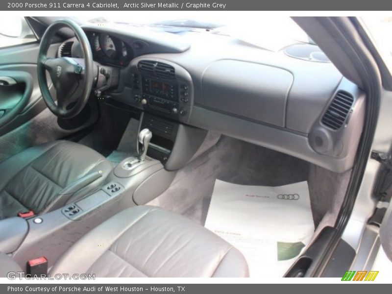Arctic Silver Metallic / Graphite Grey 2000 Porsche 911 Carrera 4 Cabriolet