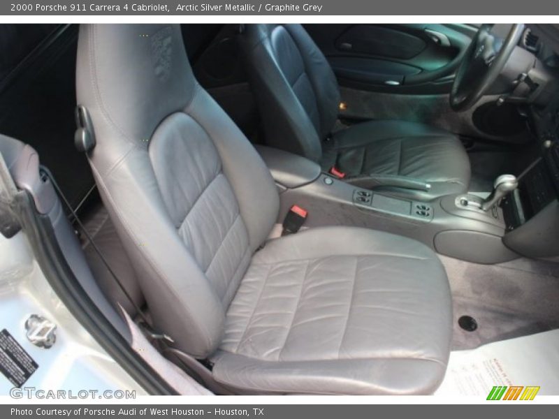 Arctic Silver Metallic / Graphite Grey 2000 Porsche 911 Carrera 4 Cabriolet