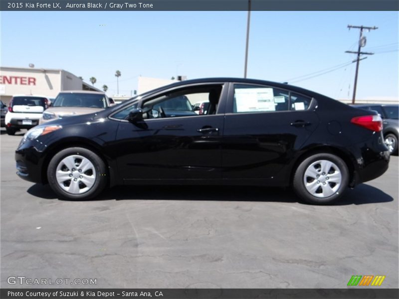 Aurora Black / Gray Two Tone 2015 Kia Forte LX