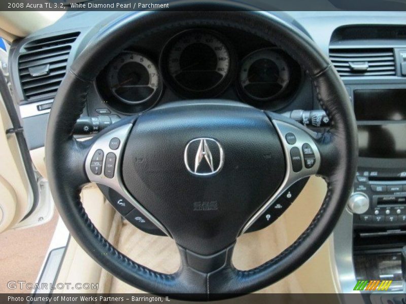 White Diamond Pearl / Parchment 2008 Acura TL 3.2