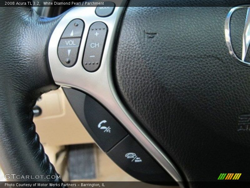 White Diamond Pearl / Parchment 2008 Acura TL 3.2