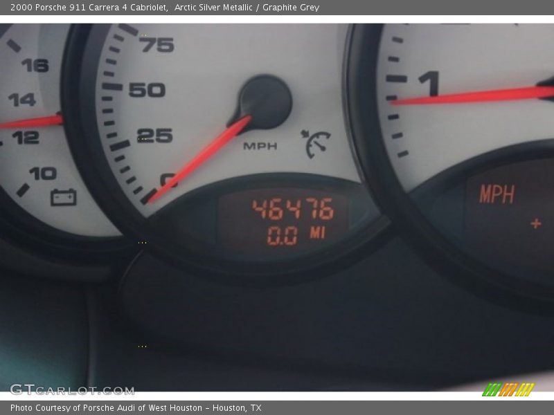 Arctic Silver Metallic / Graphite Grey 2000 Porsche 911 Carrera 4 Cabriolet