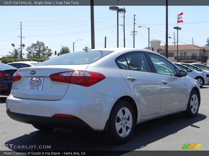 Bright Silver / Gray Two Tone 2015 Kia Forte LX