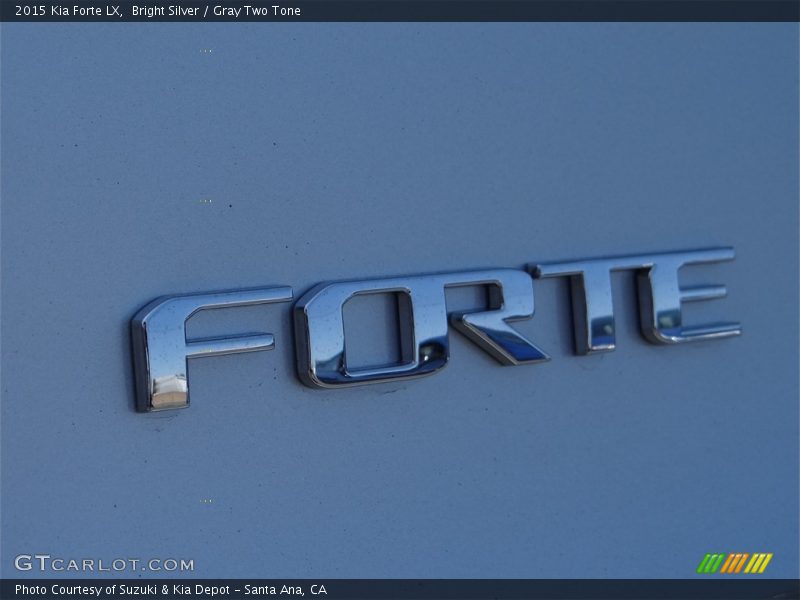Bright Silver / Gray Two Tone 2015 Kia Forte LX