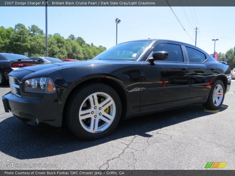 Brilliant Black Crystal Pearl / Dark Slate Gray/Light Graystone 2007 Dodge Charger R/T