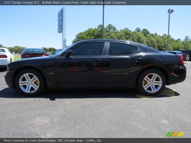 Brilliant Black Crystal Pearl / Dark Slate Gray/Light Graystone 2007 Dodge Charger R/T