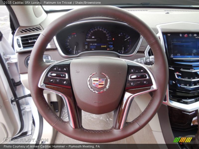 Platinum Ice Tricoat / Shale/Brownstone 2015 Cadillac SRX Luxury