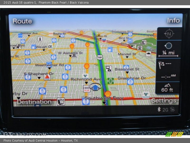 Navigation of 2015 S8 quattro S