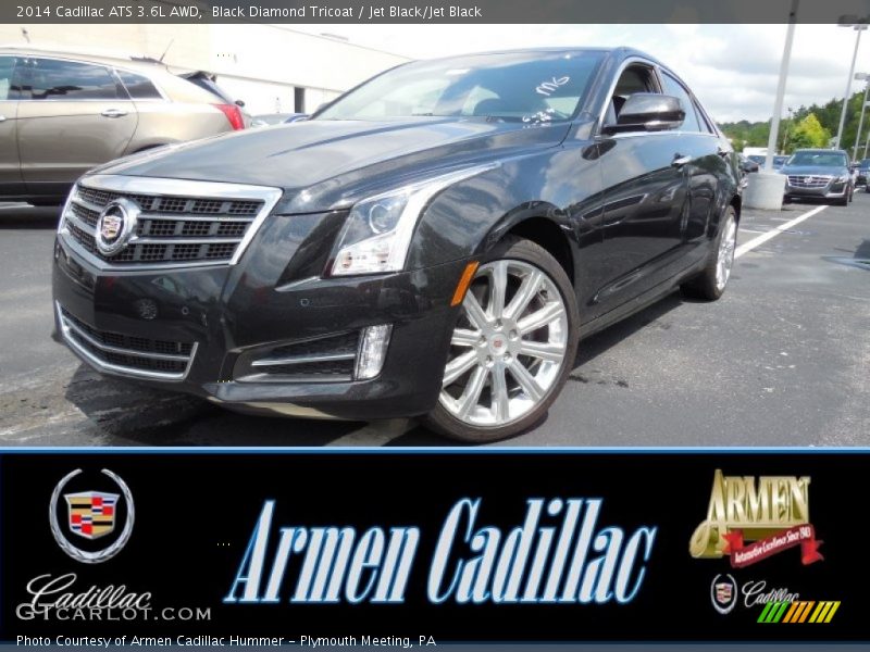 Black Diamond Tricoat / Jet Black/Jet Black 2014 Cadillac ATS 3.6L AWD