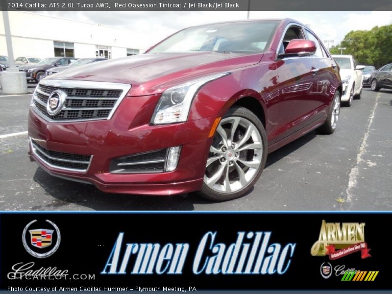 Red Obsession Tintcoat / Jet Black/Jet Black 2014 Cadillac ATS 2.0L Turbo AWD