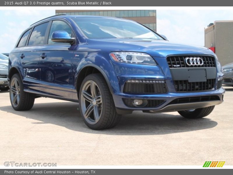 Scuba Blue Metallic / Black 2015 Audi Q7 3.0 Prestige quattro