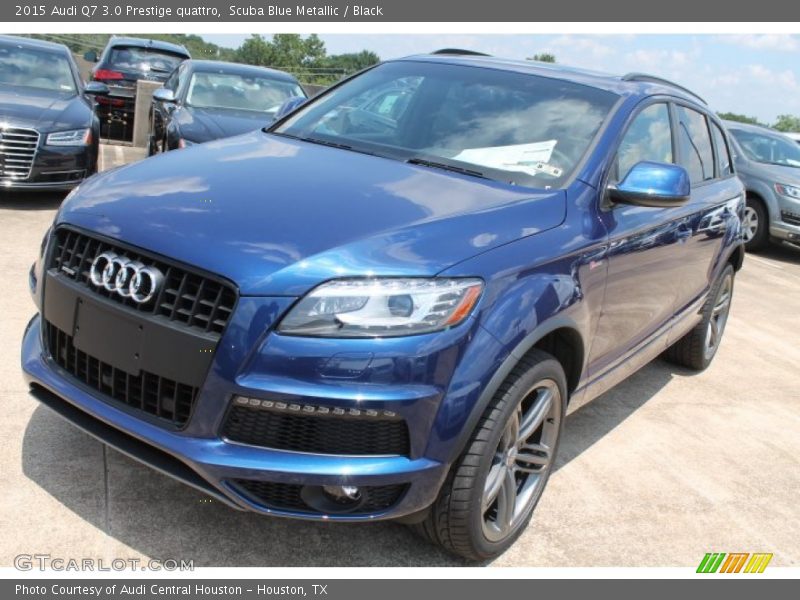 Scuba Blue Metallic / Black 2015 Audi Q7 3.0 Prestige quattro