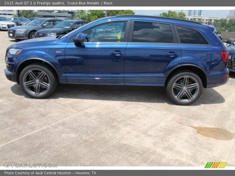 Scuba Blue Metallic / Black 2015 Audi Q7 3.0 Prestige quattro