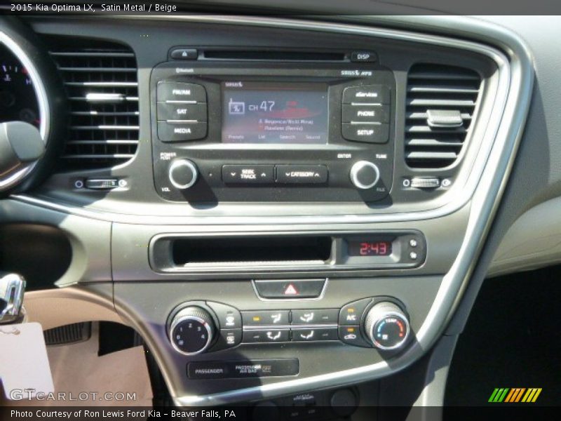 Satin Metal / Beige 2015 Kia Optima LX