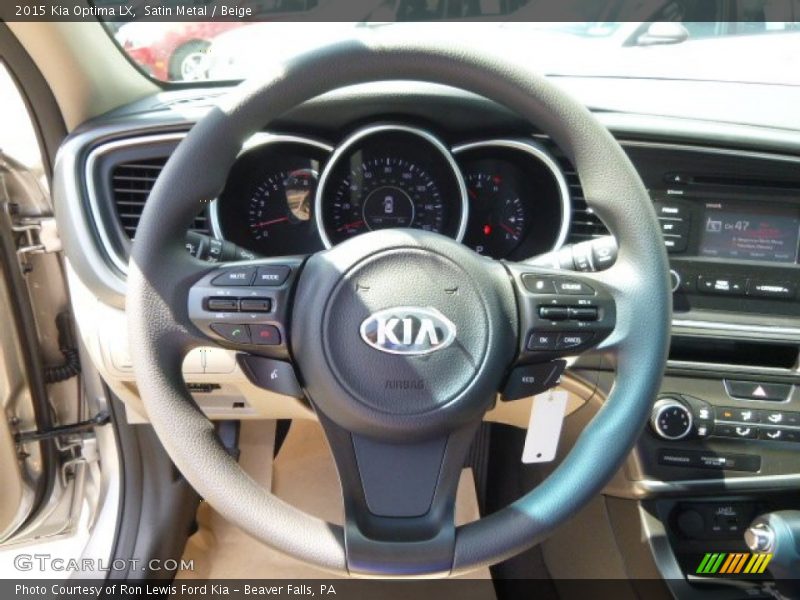 Satin Metal / Beige 2015 Kia Optima LX