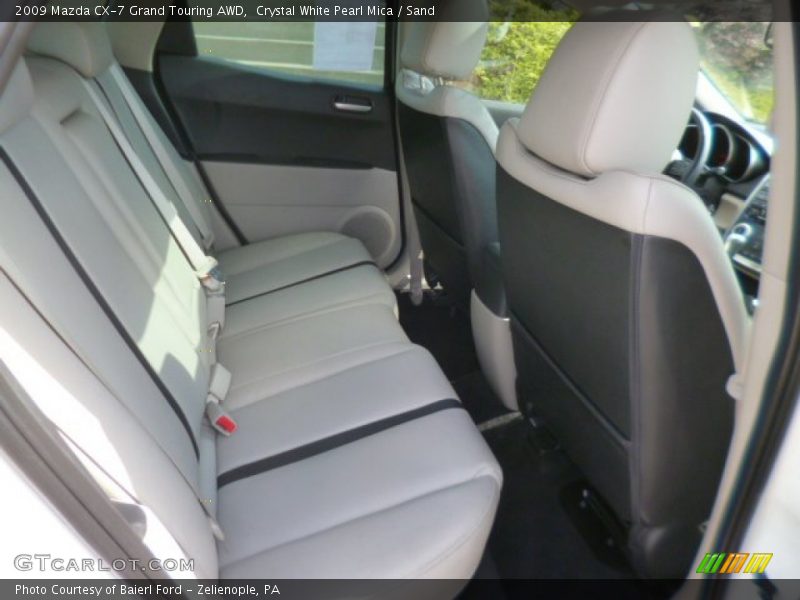 Crystal White Pearl Mica / Sand 2009 Mazda CX-7 Grand Touring AWD