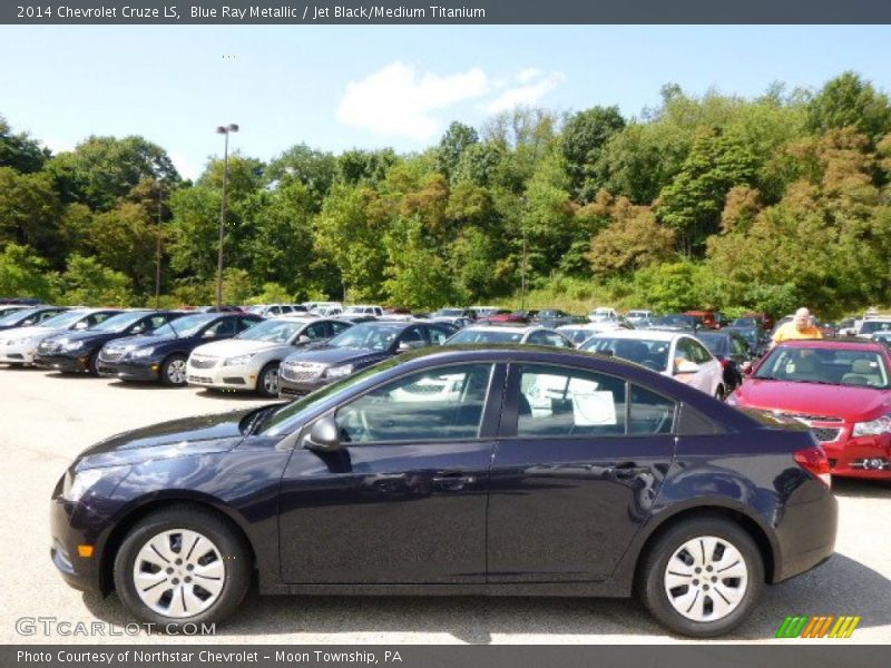 Blue Ray Metallic / Jet Black/Medium Titanium 2014 Chevrolet Cruze LS