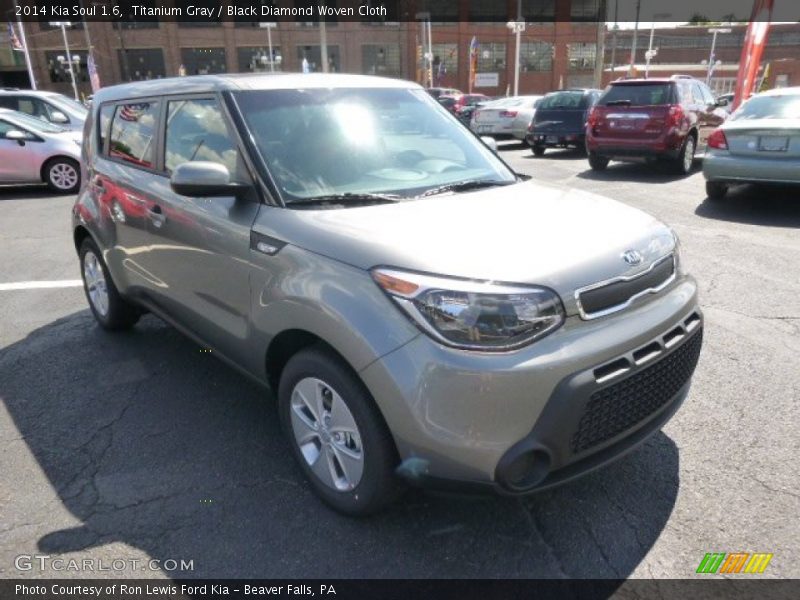 Titanium Gray / Black Diamond Woven Cloth 2014 Kia Soul 1.6