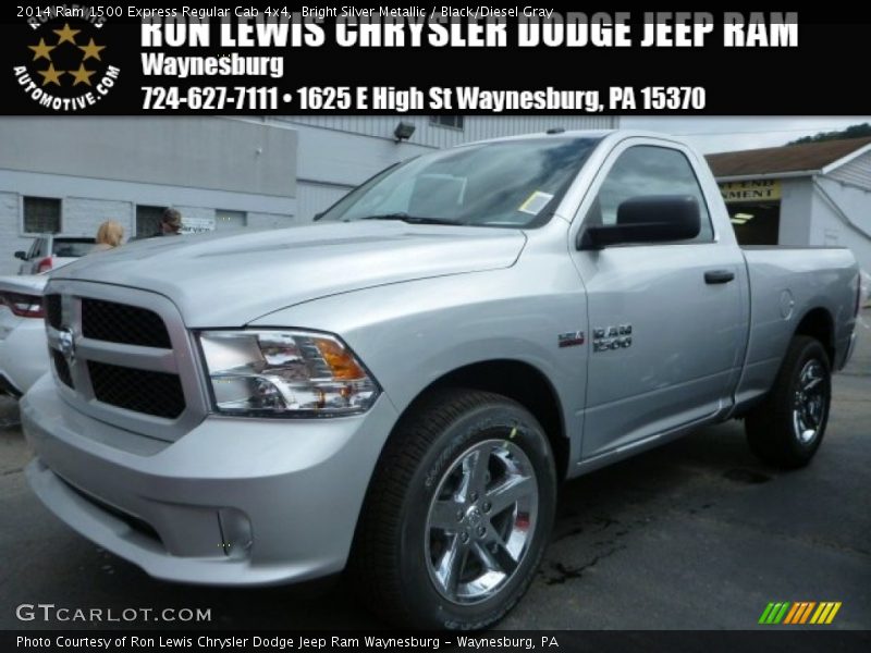 Bright Silver Metallic / Black/Diesel Gray 2014 Ram 1500 Express Regular Cab 4x4