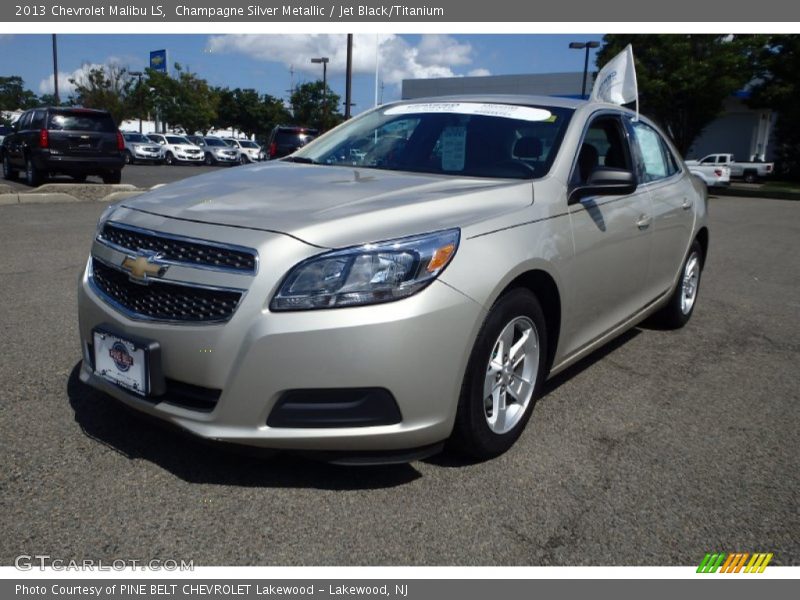 Champagne Silver Metallic / Jet Black/Titanium 2013 Chevrolet Malibu LS