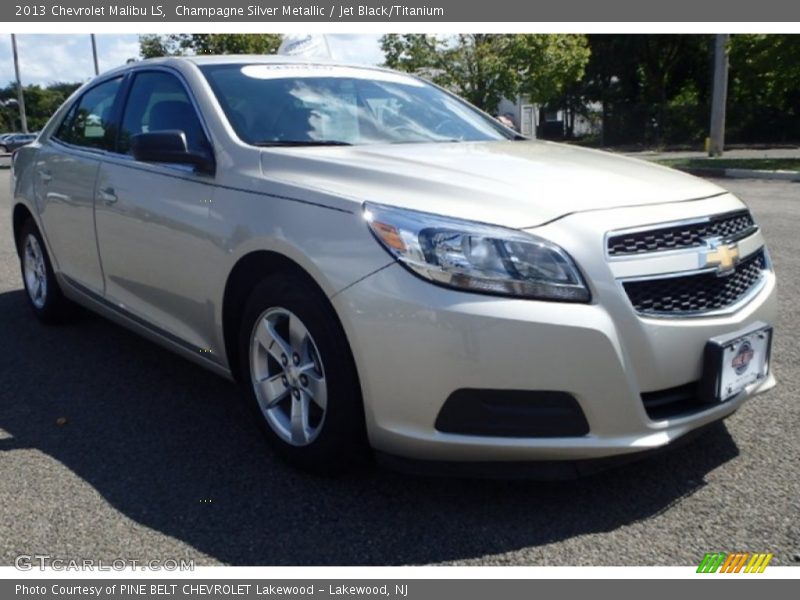Champagne Silver Metallic / Jet Black/Titanium 2013 Chevrolet Malibu LS