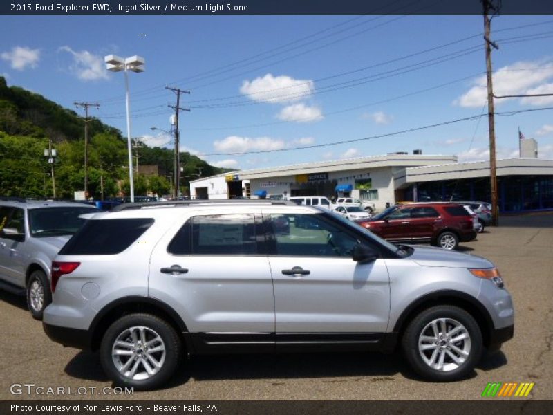 Ingot Silver / Medium Light Stone 2015 Ford Explorer FWD