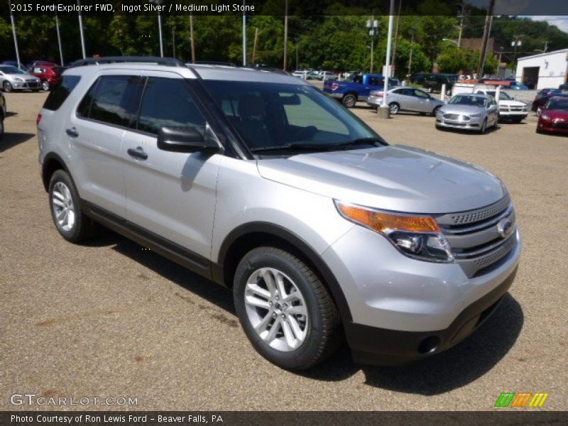 Ingot Silver / Medium Light Stone 2015 Ford Explorer FWD