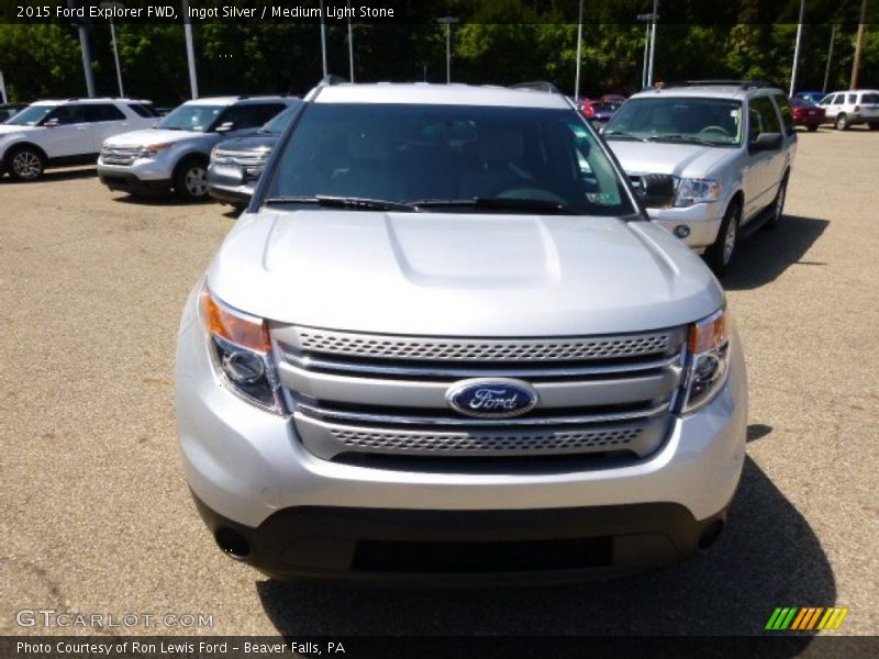 Ingot Silver / Medium Light Stone 2015 Ford Explorer FWD