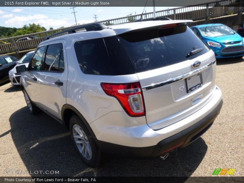 Ingot Silver / Medium Light Stone 2015 Ford Explorer FWD
