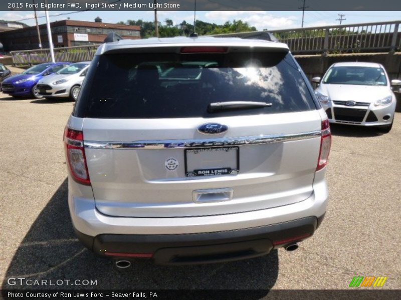 Ingot Silver / Medium Light Stone 2015 Ford Explorer FWD