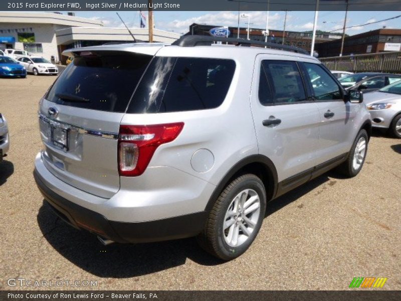 Ingot Silver / Medium Light Stone 2015 Ford Explorer FWD