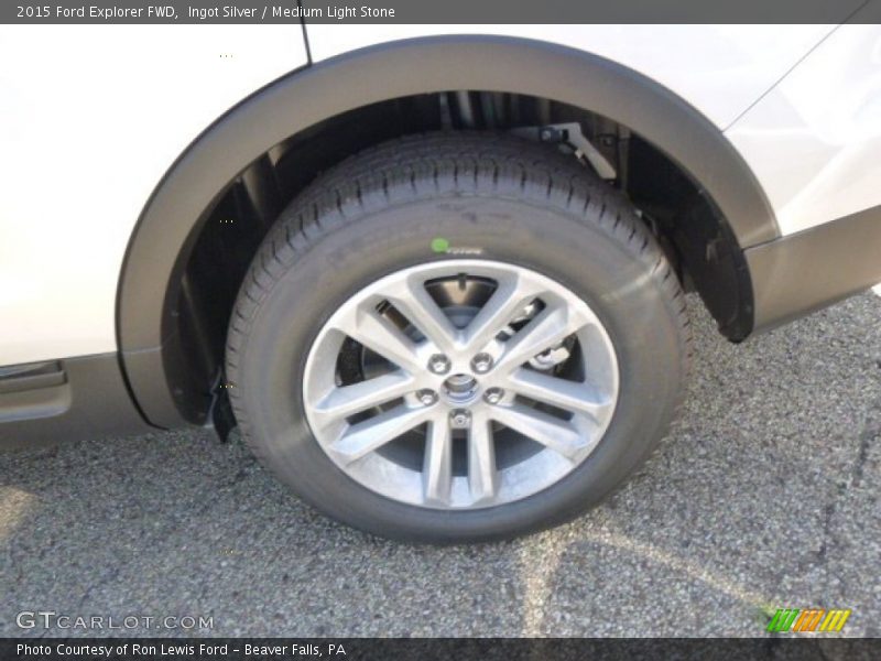 Ingot Silver / Medium Light Stone 2015 Ford Explorer FWD