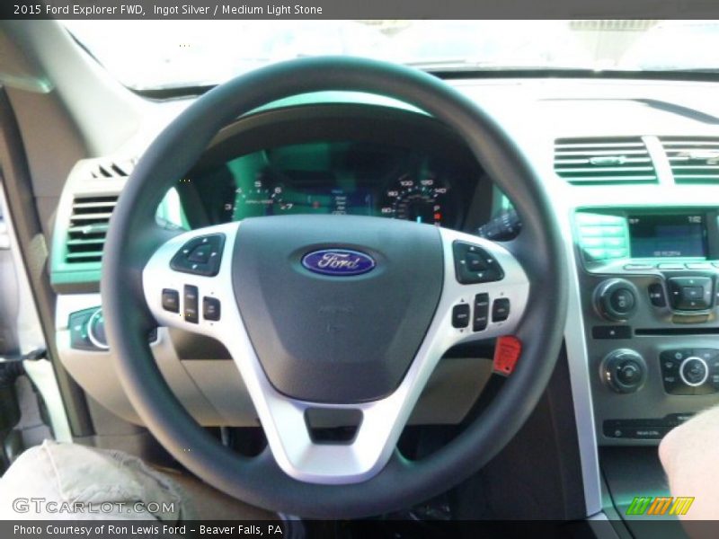 Ingot Silver / Medium Light Stone 2015 Ford Explorer FWD