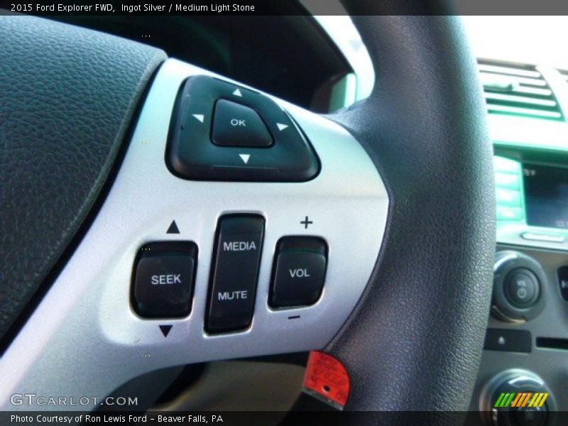 Ingot Silver / Medium Light Stone 2015 Ford Explorer FWD
