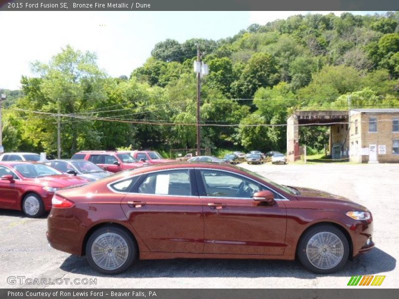 Bronze Fire Metallic / Dune 2015 Ford Fusion SE