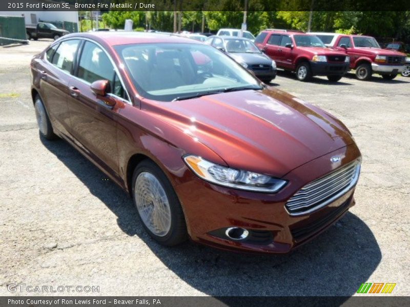Bronze Fire Metallic / Dune 2015 Ford Fusion SE
