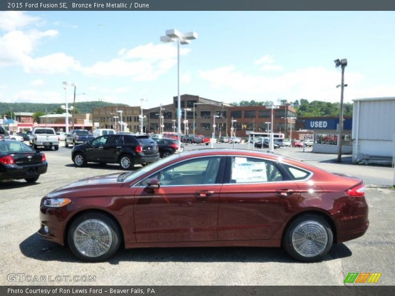 Bronze Fire Metallic / Dune 2015 Ford Fusion SE