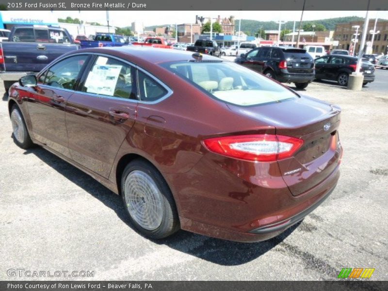 Bronze Fire Metallic / Dune 2015 Ford Fusion SE