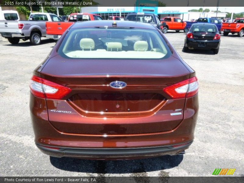 Bronze Fire Metallic / Dune 2015 Ford Fusion SE