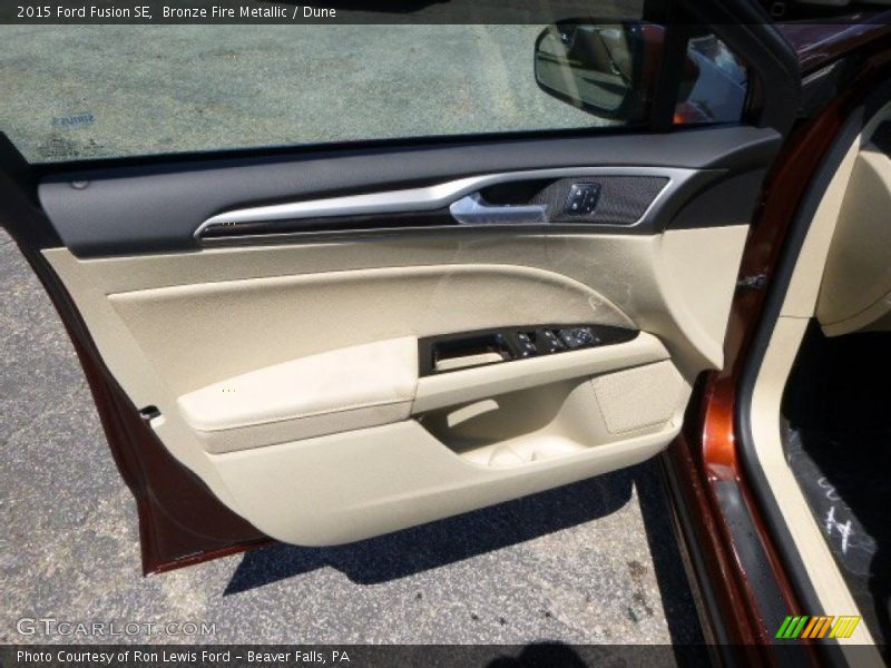 Bronze Fire Metallic / Dune 2015 Ford Fusion SE
