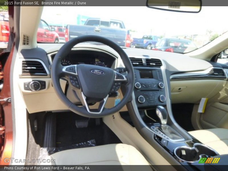 Bronze Fire Metallic / Dune 2015 Ford Fusion SE