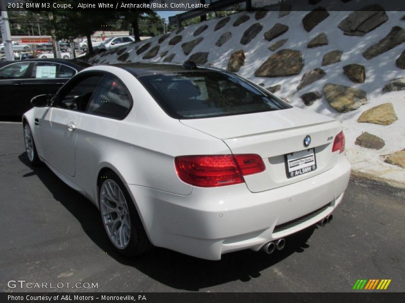 Alpine White / Anthracite/Black Cloth/Leather 2012 BMW M3 Coupe